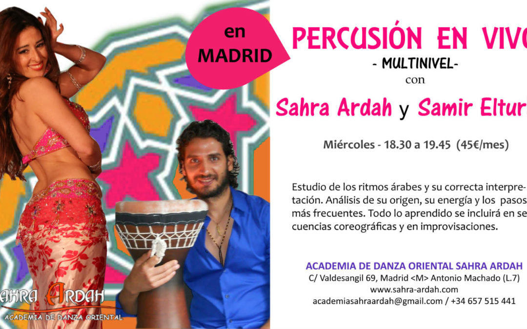 Clases de Percusión en Vivo con Sahra Ardah y Samir Elturky