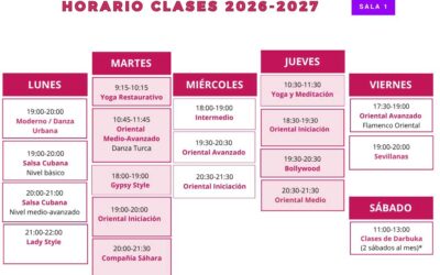 Horarios y Precios Curso 2026-2027
